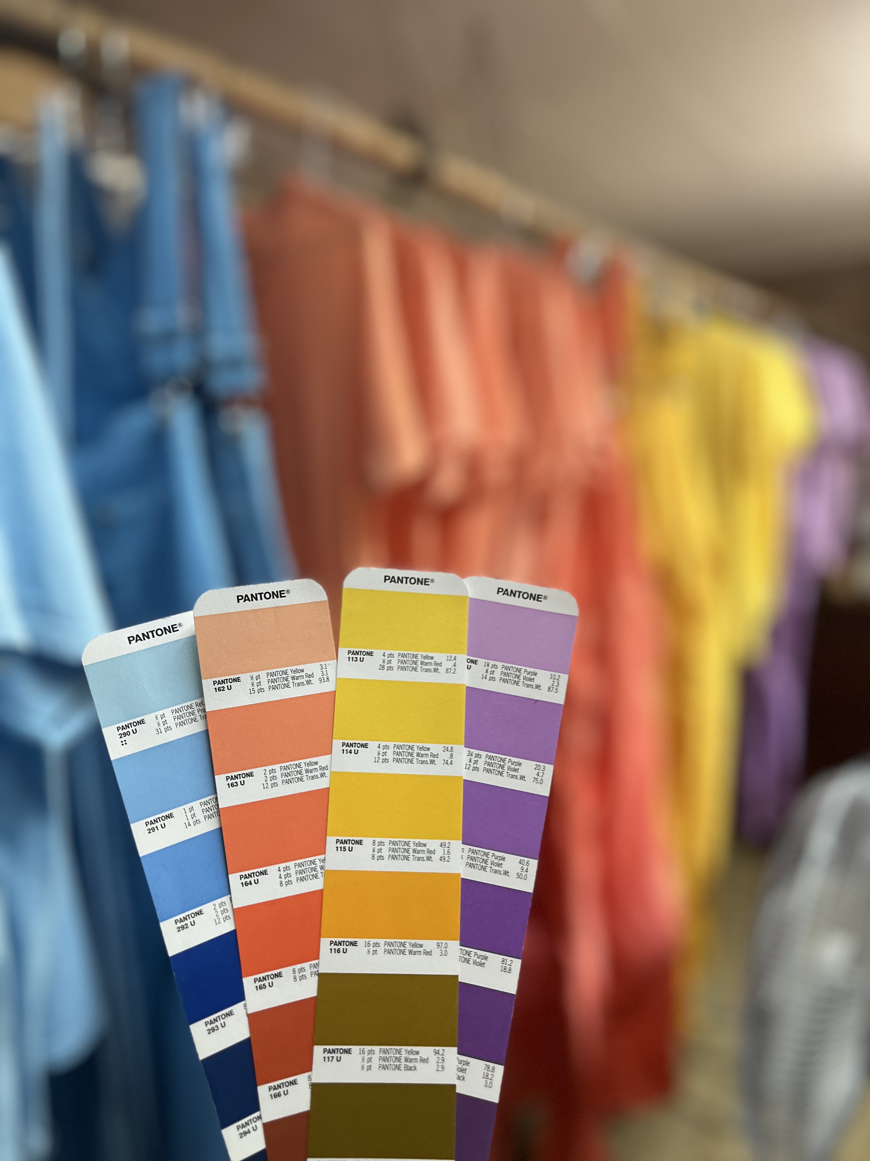 Dye colour swatch study
